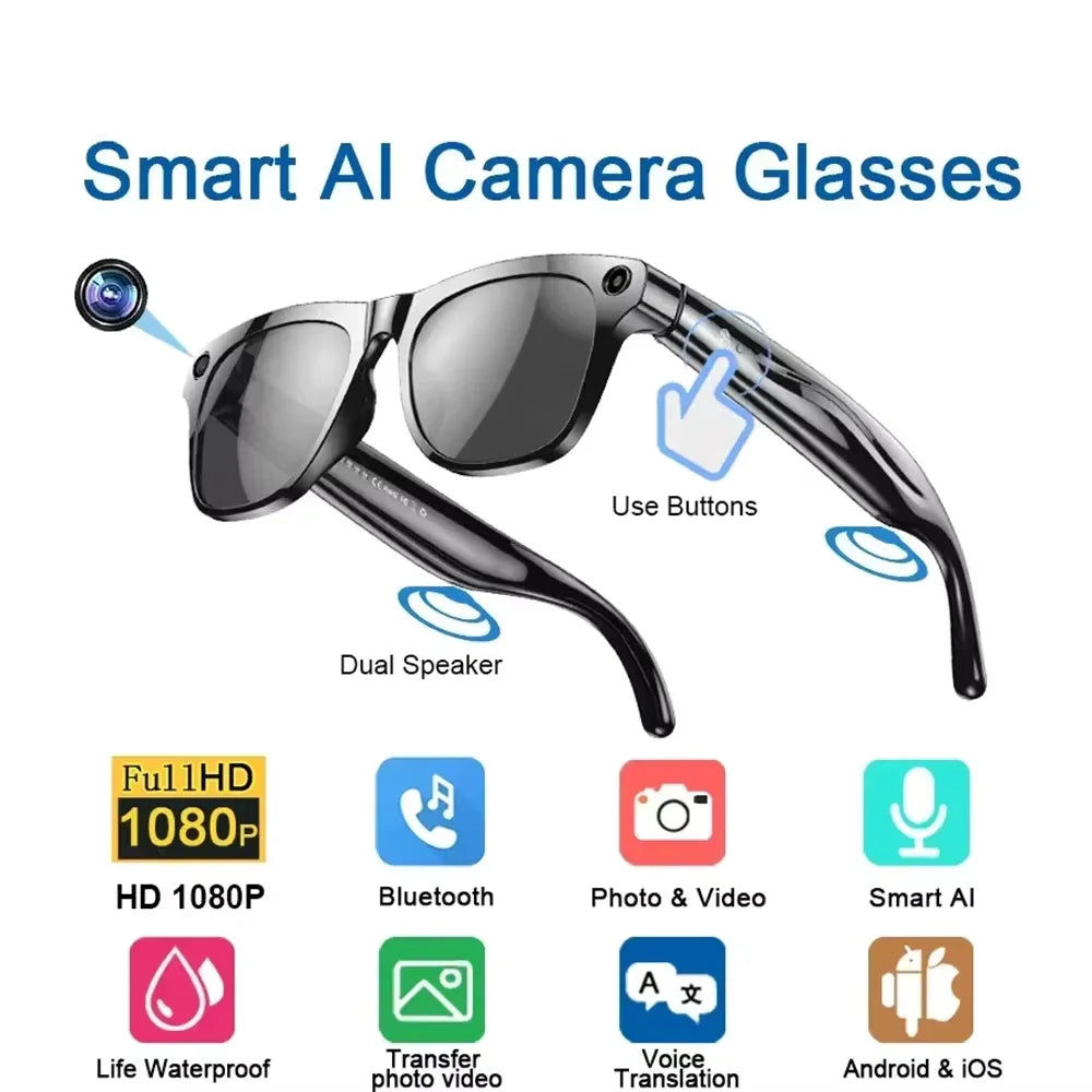 VIVO G300 Smart AI Glasses 1200W pixel AI Shooting Camera HD Photo Video Voice Call Translation Waterproof Bluetooth ChatGPT NEW