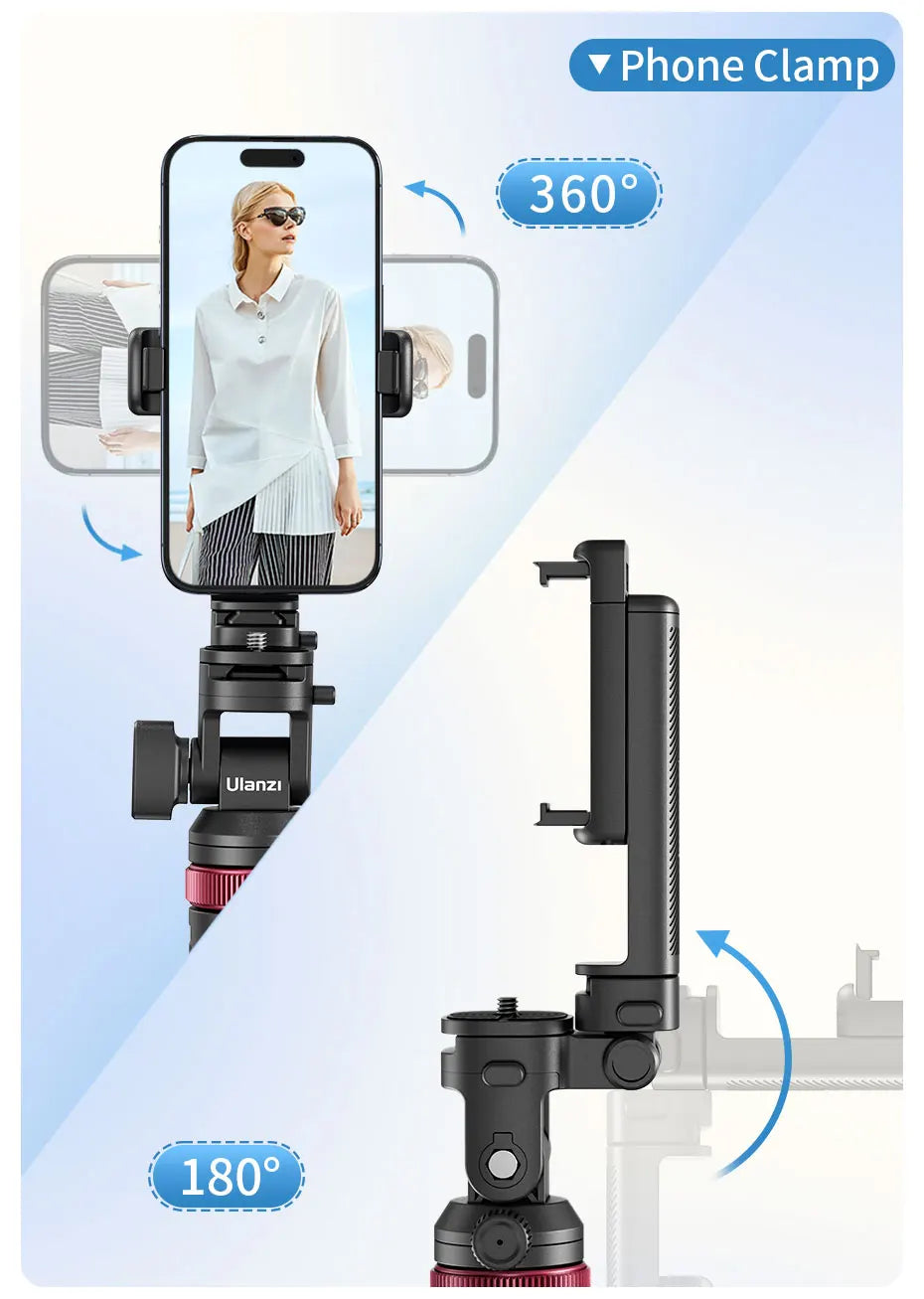 Ulanzi MT-78 Quick-Release Tripod for Camera Smartphone Fill Light Max1.85m Tripod Selfie with Remote Control