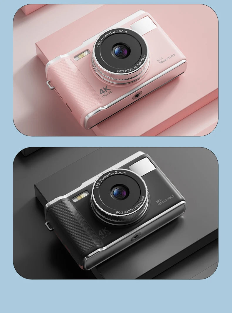 HD 1080P 2.8inch digital Camera Rechargeable Cameras with 16x Zoom Compact Camera 50 Megapixels Cameras for kids Beginner Camera