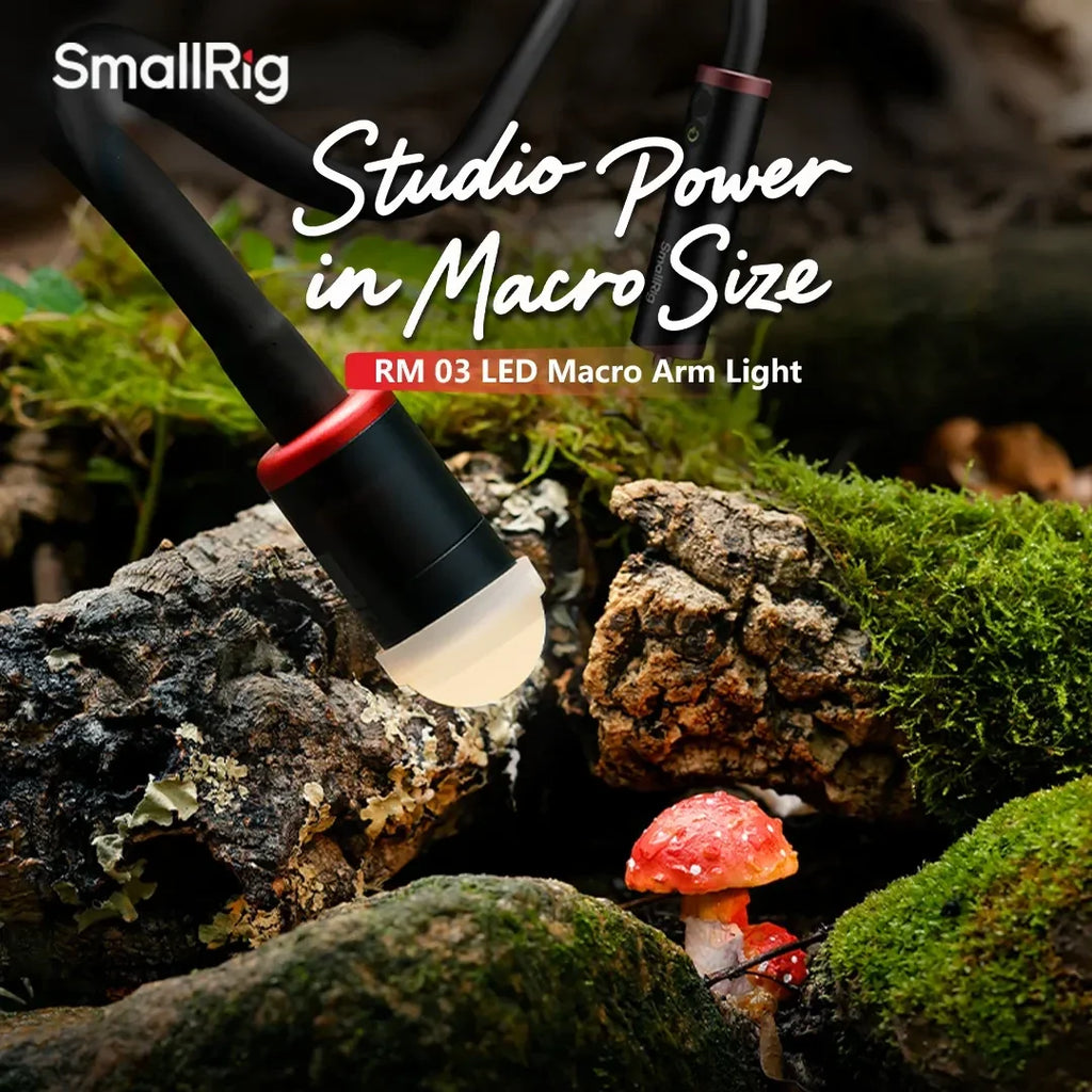 SmallRig RM-03 Macro Light 3W Photography LED Fill Light Flexible Arm Adjustable Lighting Angle for Jewelry Insects Flower
