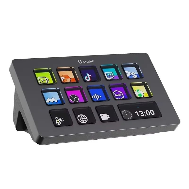 Ulanzi D200H Stream deck Production Console and Studio Controller 13 LCD Keys Streamdeck for Vlog Content Creation Video Editing