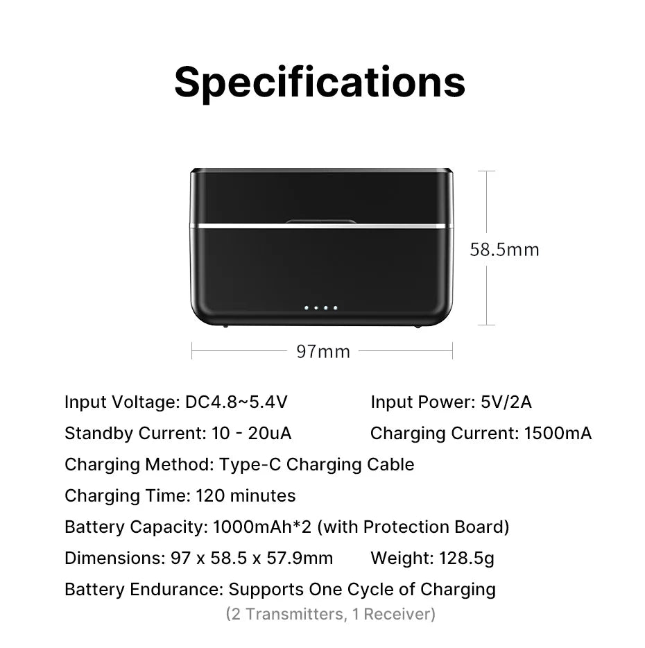 Ulanzi U-Mic Wireless Mic Stereo Microphone Lavalier Microphone for Smartphone DSLR for Interview Video Vlog Gaming Mic