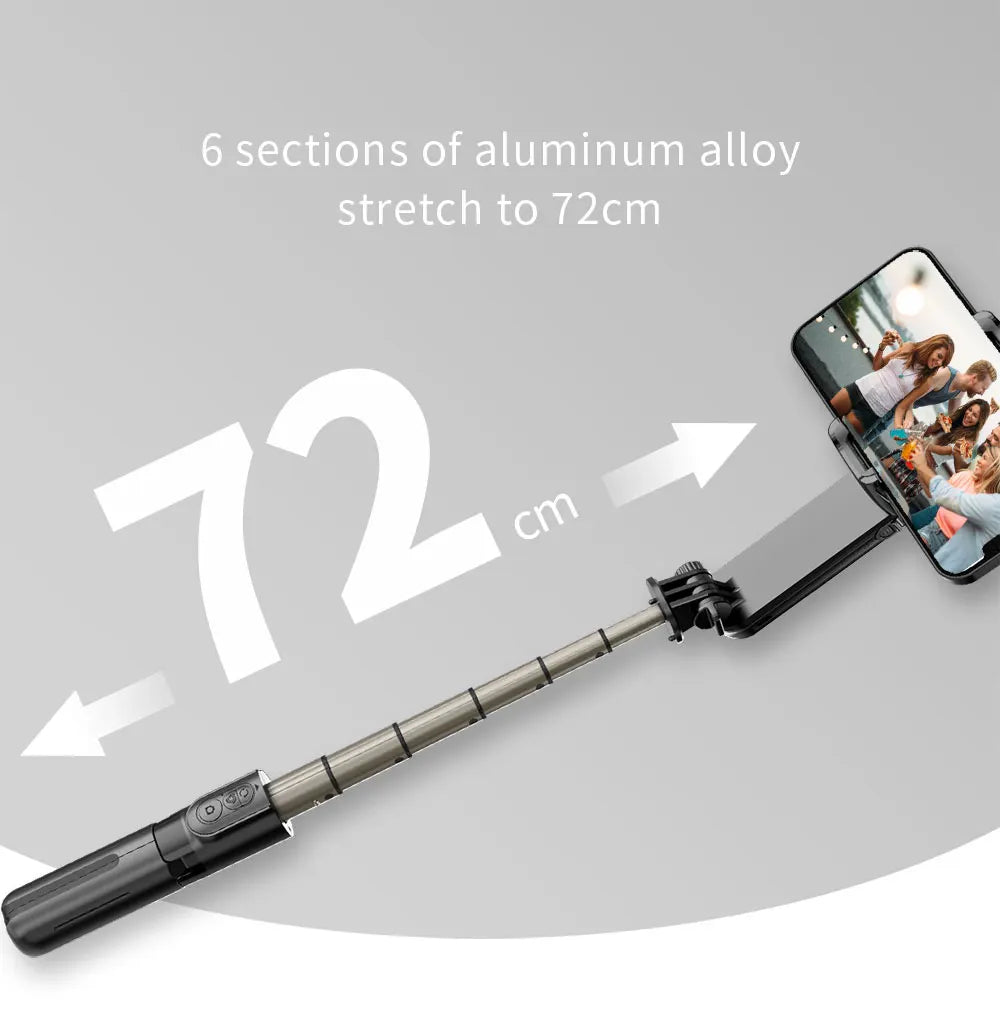 Handheld Gimbal Stabilizer Selfie Stick L09 Bluetooth Mobile Phone Holder Adjustable Fill Light Selfie Stand For IPhone/Xiaomi