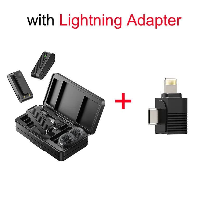 Ulanzi A100 Wireless Microphone Lavalier MIC for iPhone 16 15 Pro（Max） Camera Sound Recording Real-time Monitoring  J12 Upgrade