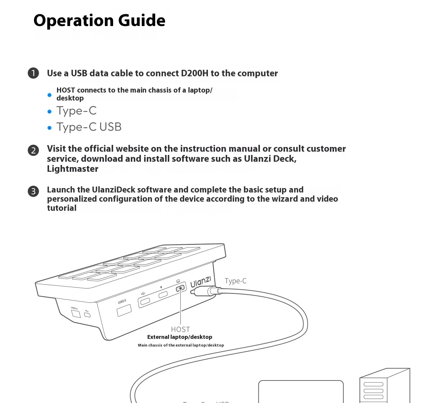 Ulanzi D200H Stream deck Production Console and Studio Controller 13 LCD Keys Streamdeck for Vlog Content Creation Video Editing