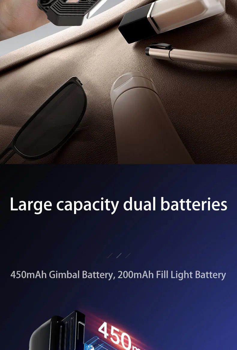 Q31 Gimbal Stabilizer Single-Axis Handheld Selfie Stick Tripod with Auto Face Tracking & Fill Light for Mobile Phone