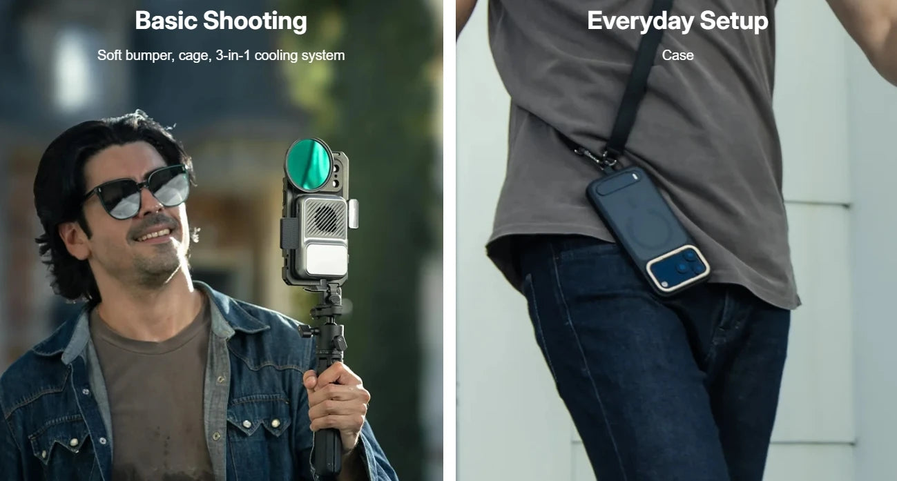 SmallRig for iPhone 17 Pro/iPhone 17 Pro Max Basic Cage,Flagship Cage, Mobile Dual Handheld Phone Cage Kit, 5540/5541/5542/5543