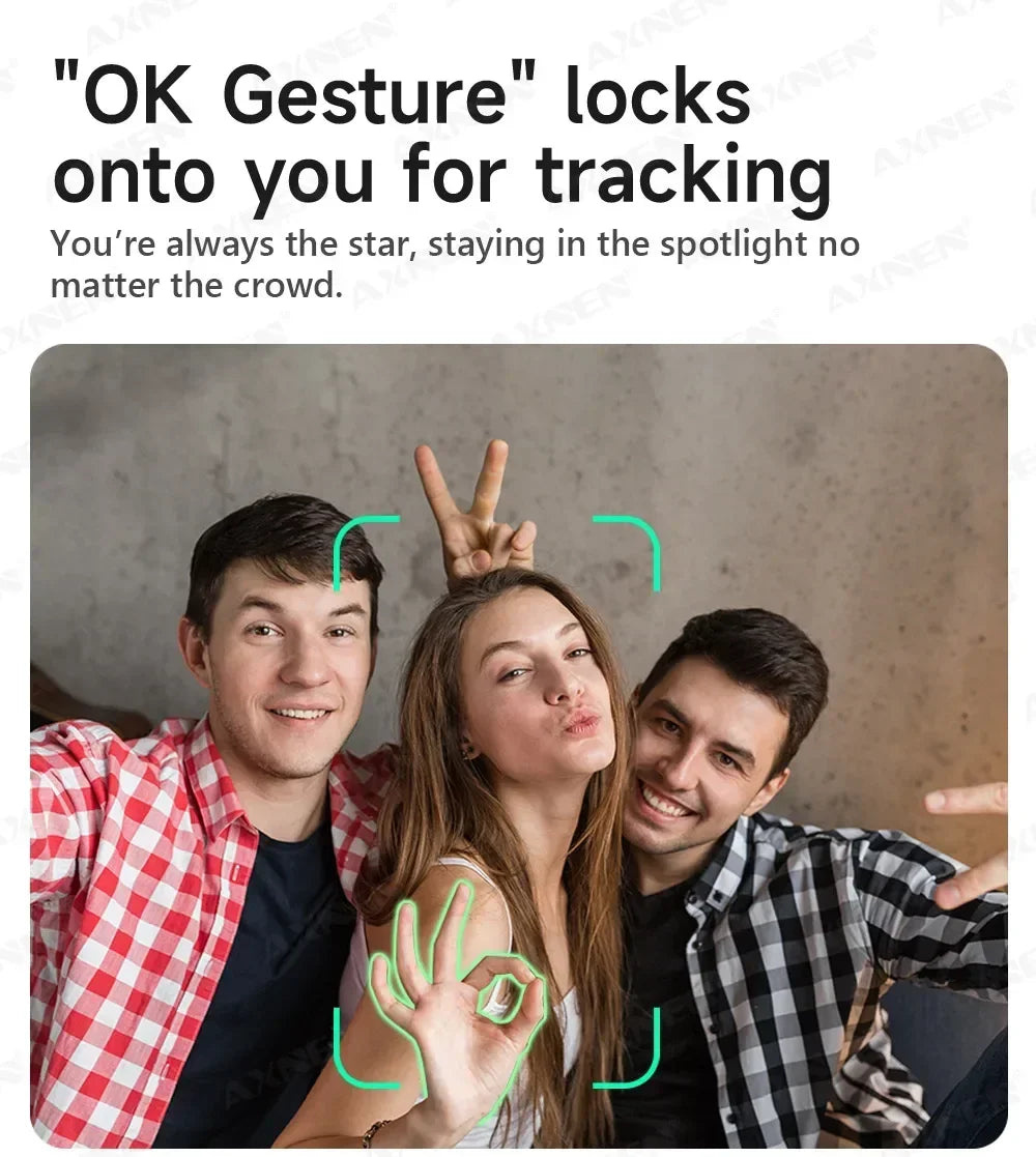 Handheld 3-Axis Gimbal Stabilizer for iPhone & Android, Anti-Shake Phone Holder with Tripod, for Vlogging & Video Recording