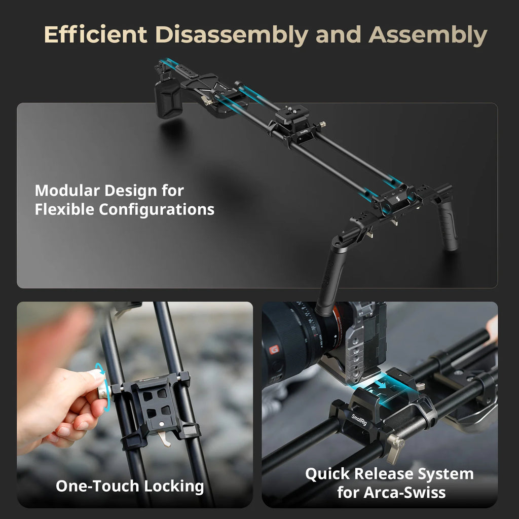 SmallRig Shoulder Rig Kit Classic Version Universal Comfortable Solution for Shoulder Shooting One Knob Lockable 4480