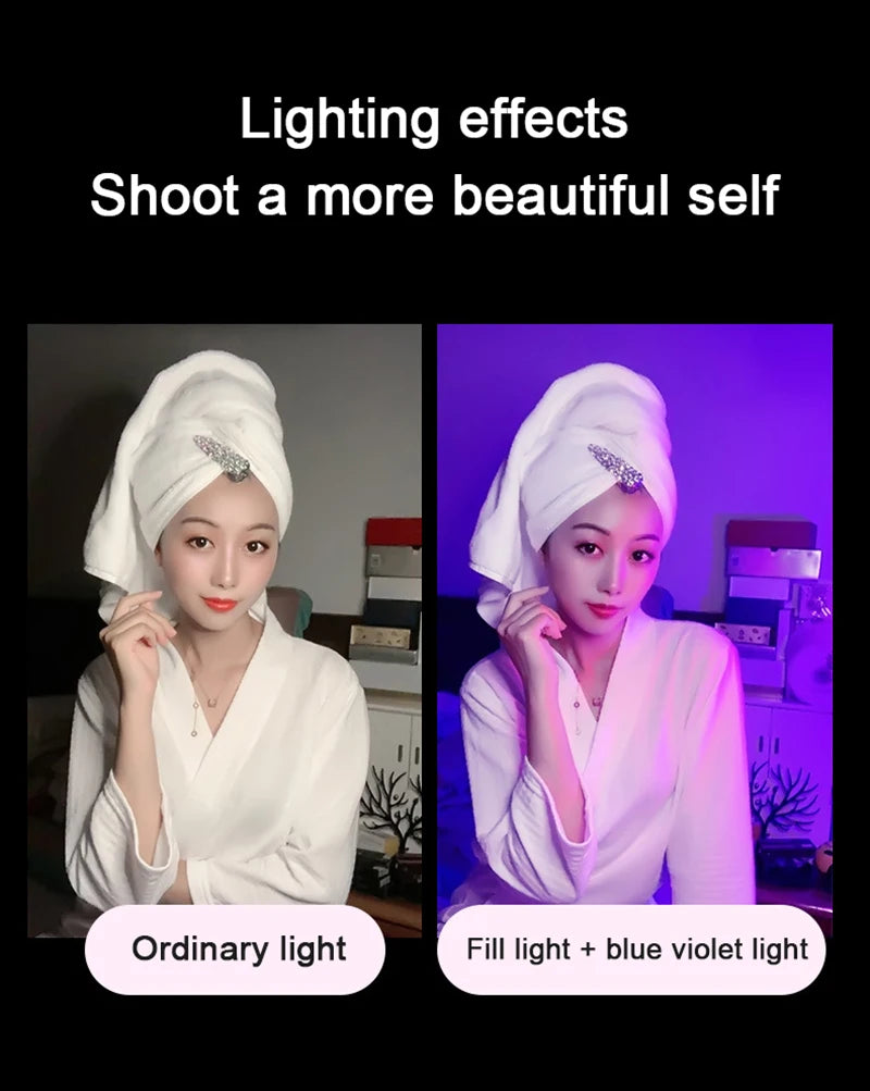 LED Video Light Wand Handheld Hanging Fill Light Photography Lamp Rechargeable Bedside Lamp Light Stick for Vlog Live Streaming