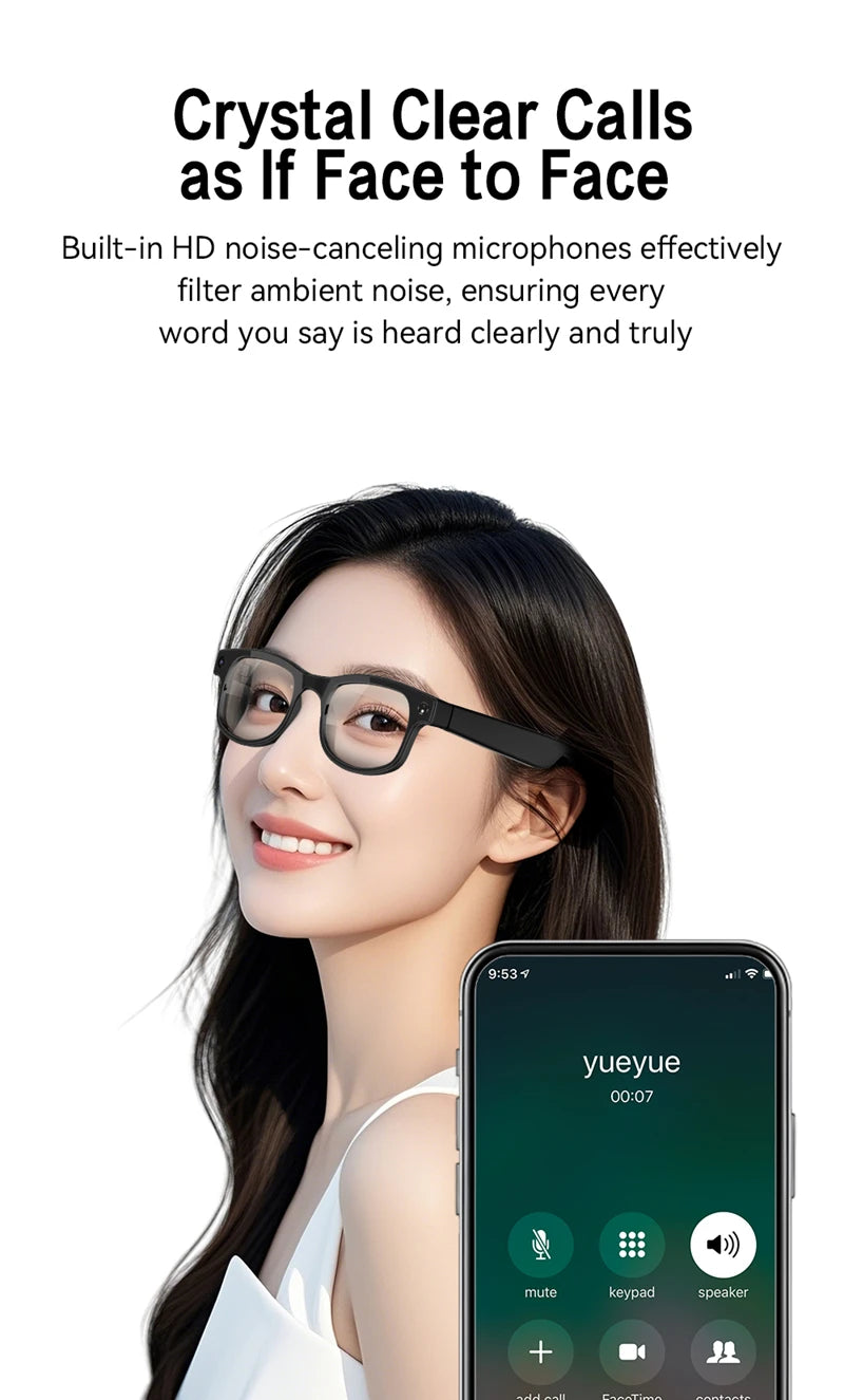 Xiaomi Smart Glasses With 8 Megapixel Camera Micro Camera Photography Video Recording Ai Translation Music Control Glasses