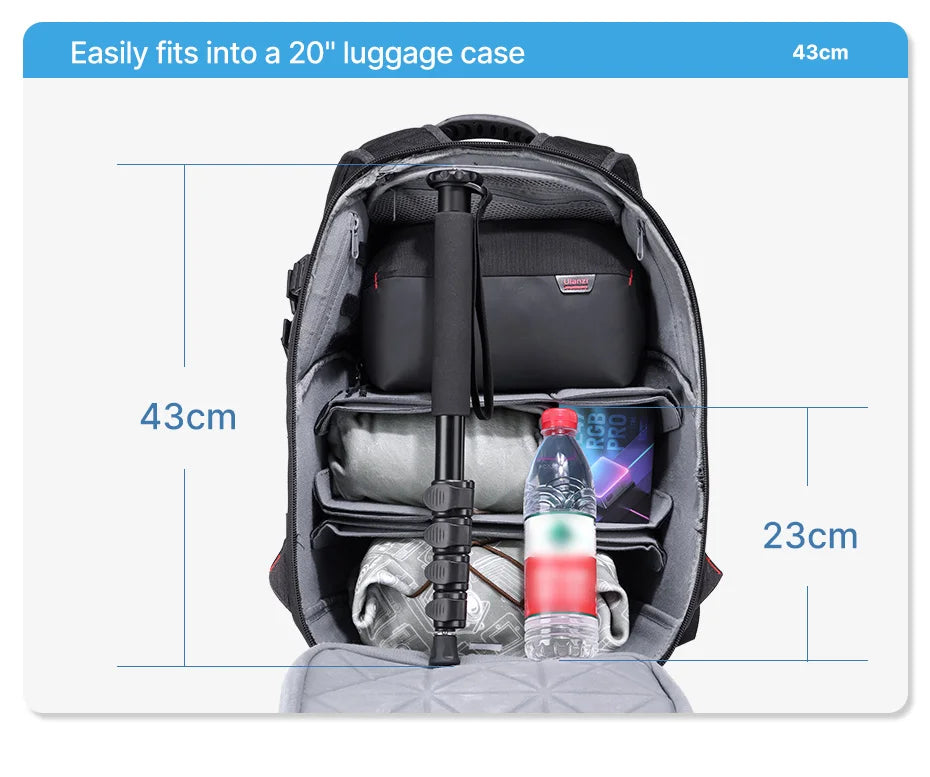 Ulanzi TB12 Metal Tripod Monopod for Camera DSLR Smartphone Monopod Stable and Portable Selfie Stick Hiking Pole Stick