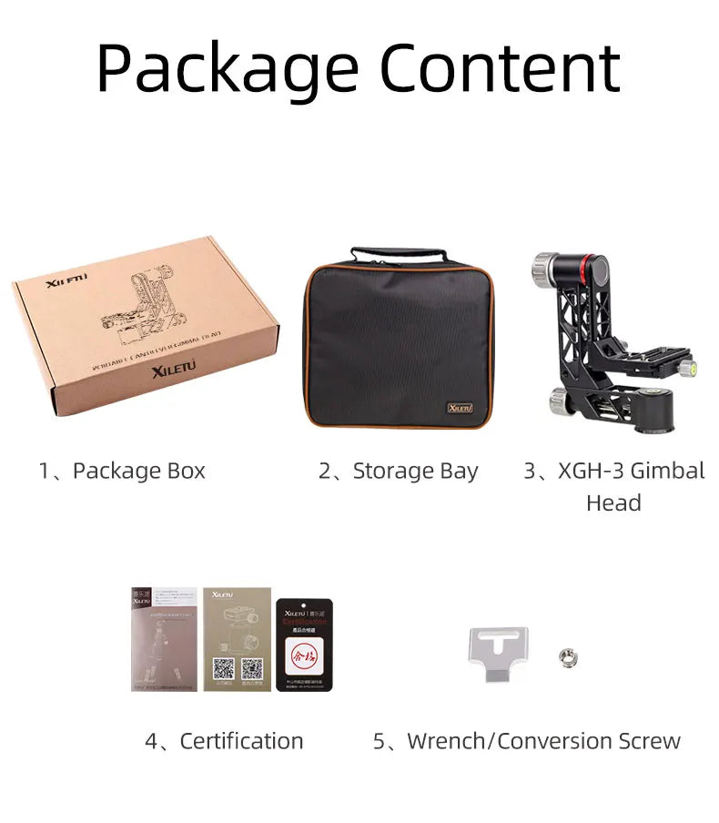 Professional Heavy Duty Gimbal Head 360 Degree Panoramic Gimbal Head Mount for Tripod DSLR Camera Telephoto Lens Tripod Head