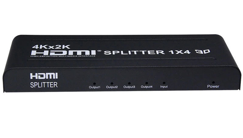 4K 3D 1x4 HDMI Splitter 1x2 Video Distributor 1 in 4 Out 2 Out 4K60Hz Dual Display for PS3 PS4 Camera Laptop PC To TV Monitor