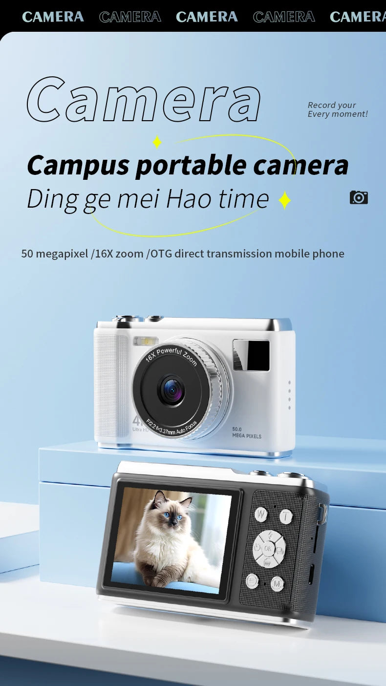 HD 1080P 2.8inch digital Camera Rechargeable Cameras with 16x Zoom Compact Camera 50 Megapixels Cameras for kids Beginner Camera