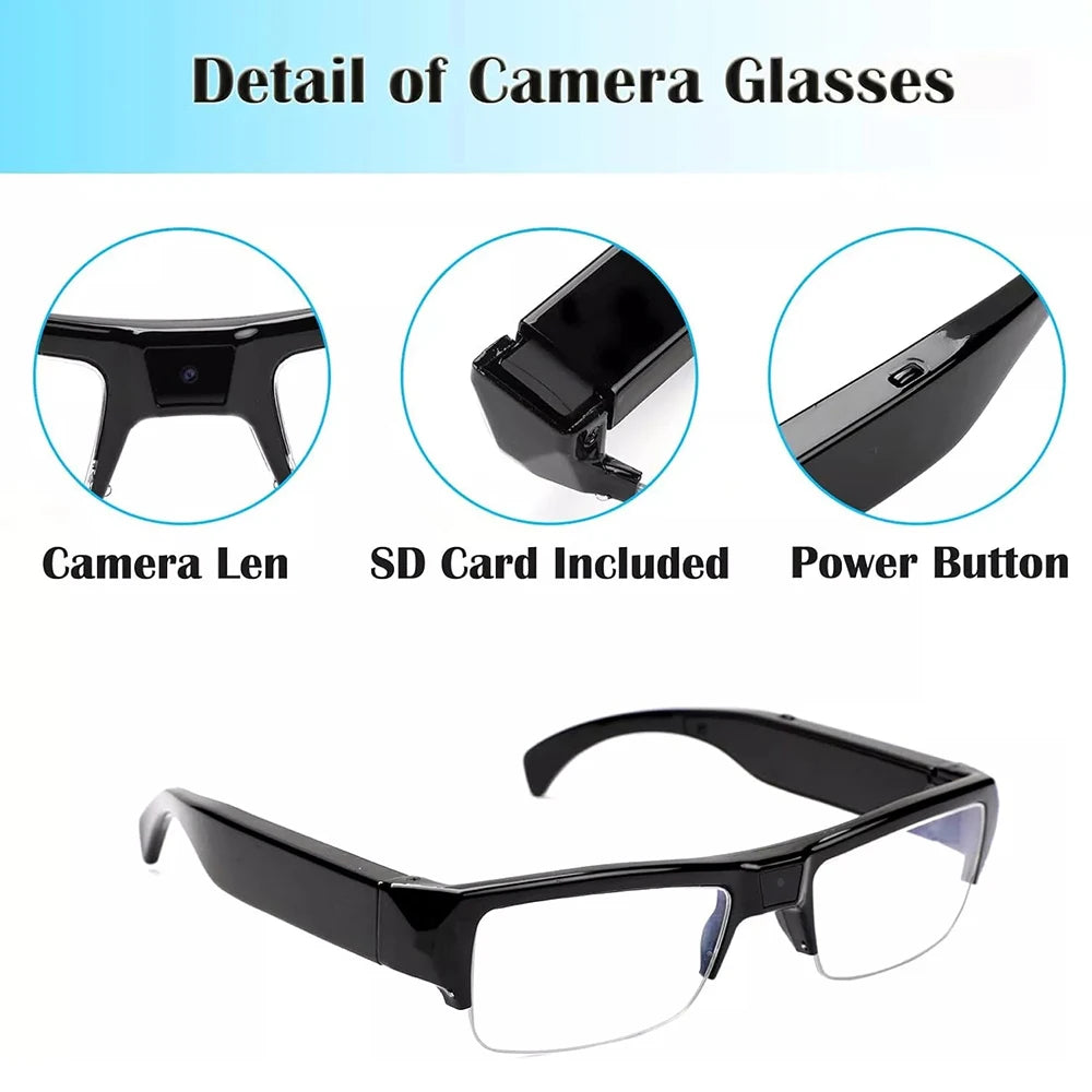 New Intelligent Video Glasses, Equipped With Ultra-high Definition 4k Mini Camera, Capable Of Recording Videos And Playing Music