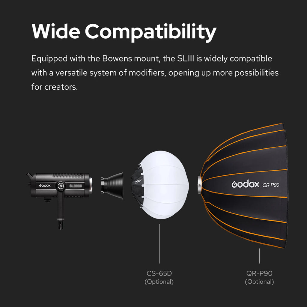 Godox SL150III Studio LED Video Light 160W High Power Photography Light 5600K±200K Dimmable 8 FX Lighting Effects CRI96 TLCI97