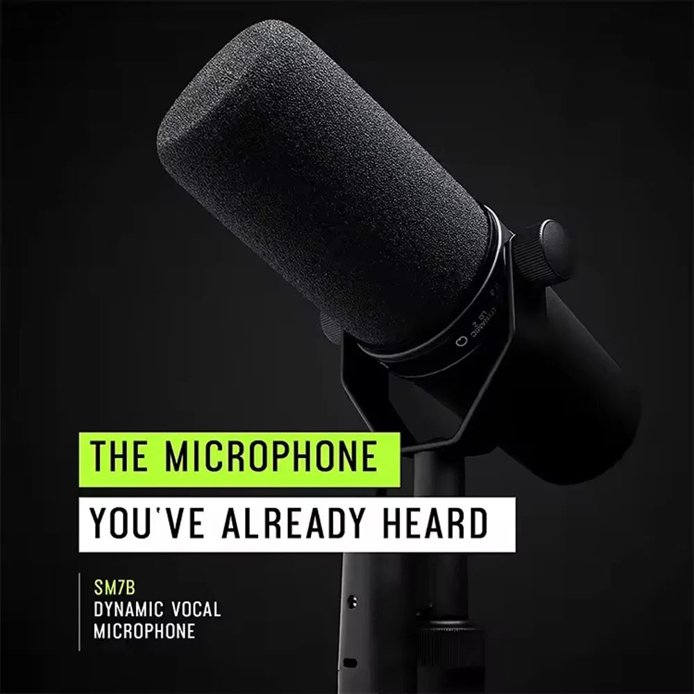 New SM7B Professional Dynamic Cardioid Microphone For Live Vocals Recording Performance Studio Selectable Frequency Response Mic