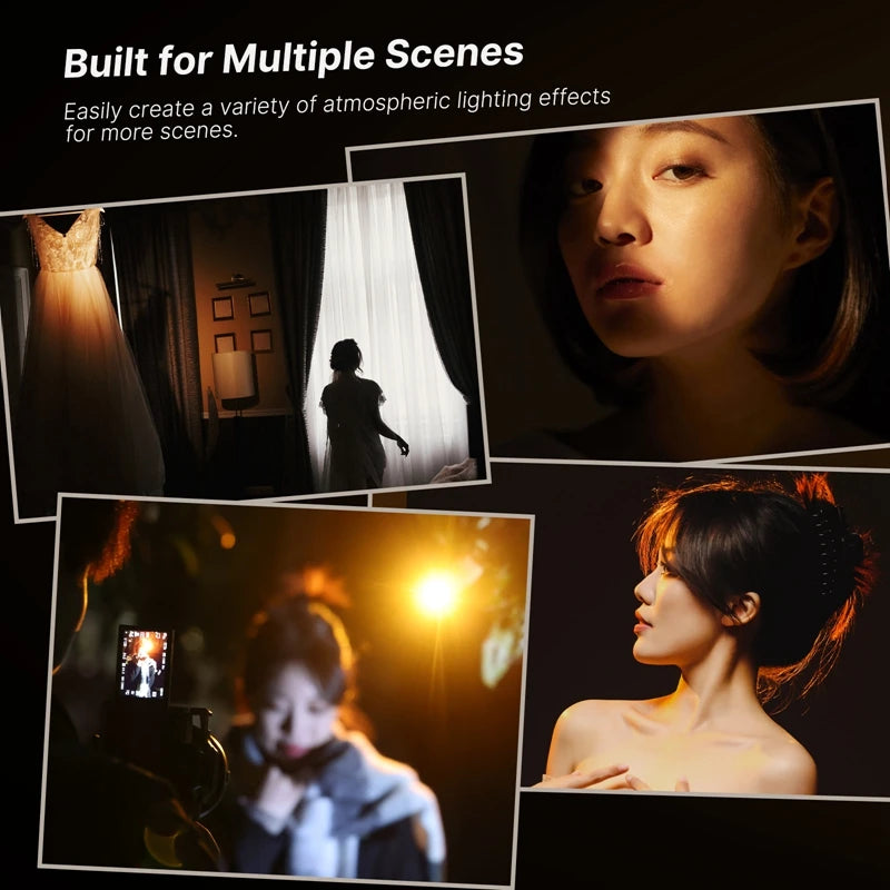 Ulanzi LM07 Videography Flashlight 2000mAh 2000K-8000K Bi-Color Video Light for Indoor Outdoor Illumination Ambience Light