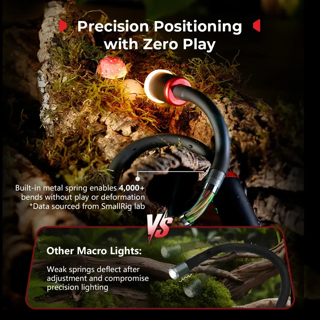 SmallRig RM-03 Macro Light 3W Photography LED Fill Light Flexible Arm Adjustable Lighting Angle for Jewelry Insects Flower