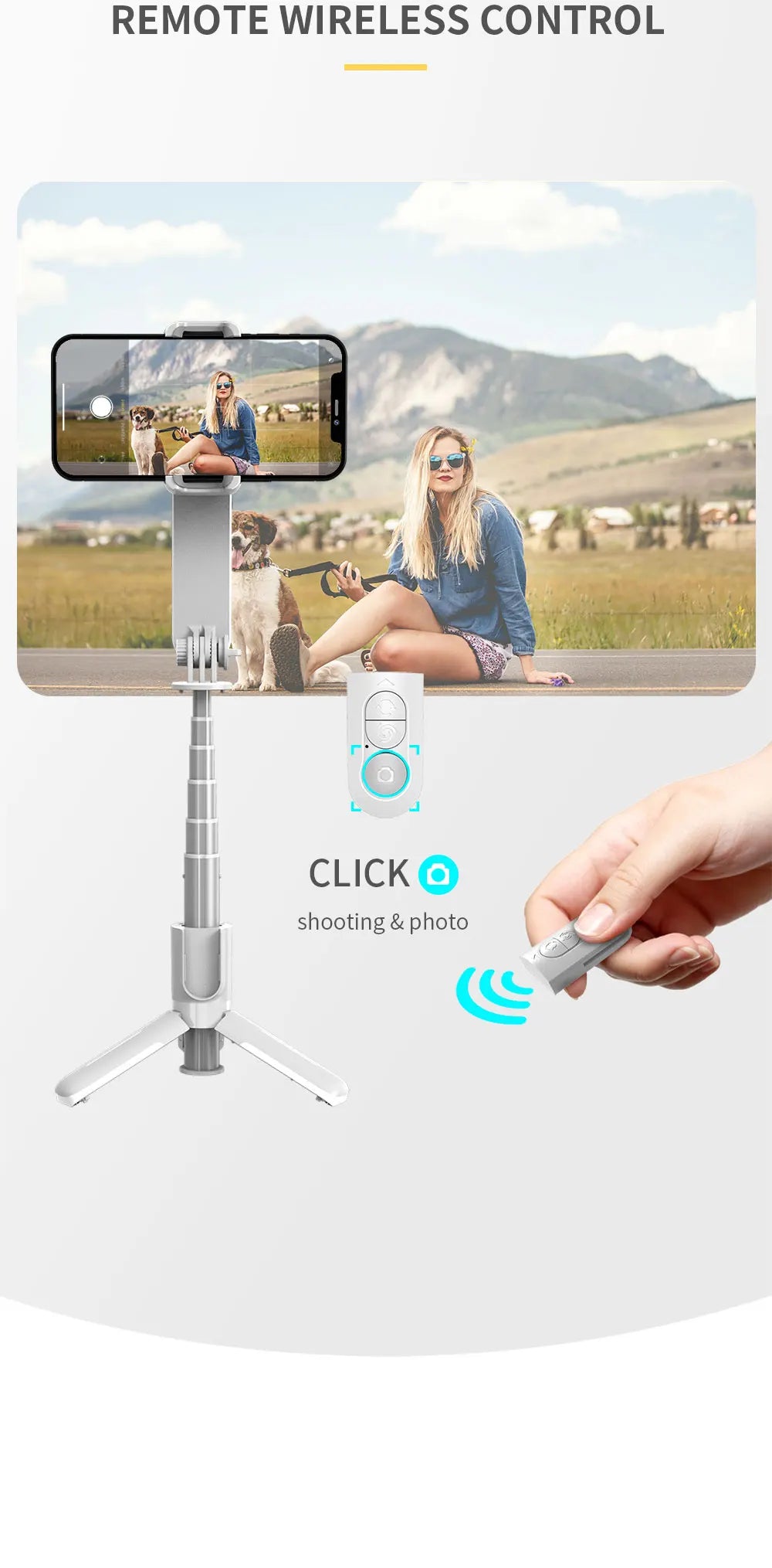 Handheld Gimbal Stabilizer Selfie Stick L09 Bluetooth Mobile Phone Holder Adjustable Fill Light Selfie Stand For IPhone/Xiaomi