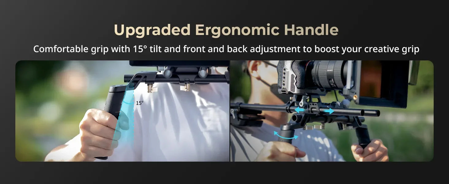 SmallRig Shoulder Rig Kit Classic Version Universal Comfortable Solution for Shoulder Shooting One Knob Lockable 4480