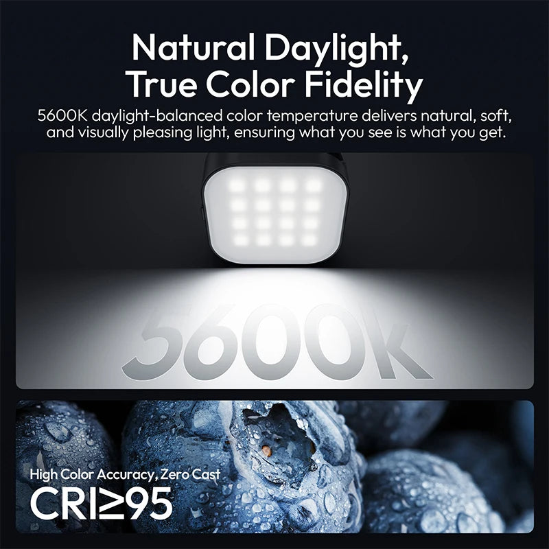 Ulanzi IN07 Mini Magnetic Fill Light for Insta360 Go Ultra Compatible with Go Ultra magnetic base for Vlog Street Photography