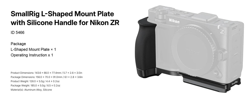 SmallRig Full Camera Cage Kit for Nikon ZR with Top and Side Handle Camera Extended Protection Cage Photography Accessory