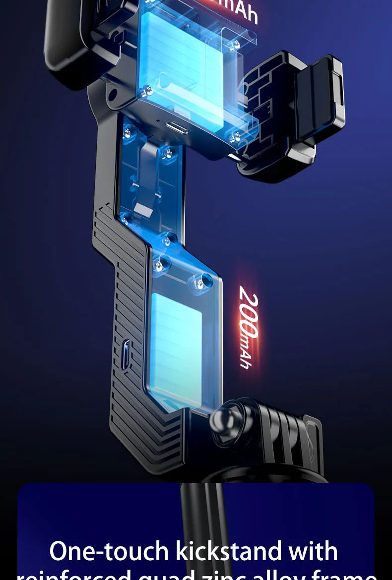 Q31 Gimbal Stabilizer Single-Axis Handheld Selfie Stick Tripod with Auto Face Tracking & Fill Light for Mobile Phone