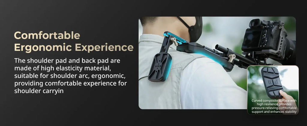 SmallRig Shoulder Rig Kit Classic Version Universal Comfortable Solution for Shoulder Shooting One Knob Lockable 4480