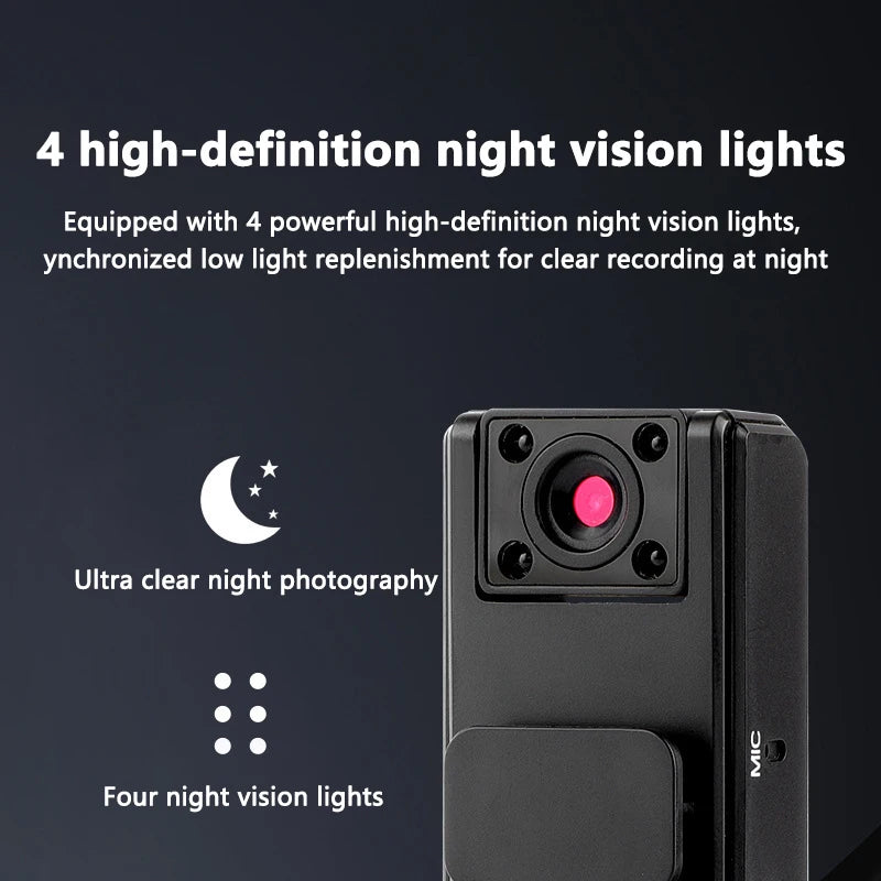 Xiaomi A9 Mini Handheld Camera 1080P HD Infrared Night Vision Back Clip Camera Recorder Outdoor Sports Riding Handheld Camera