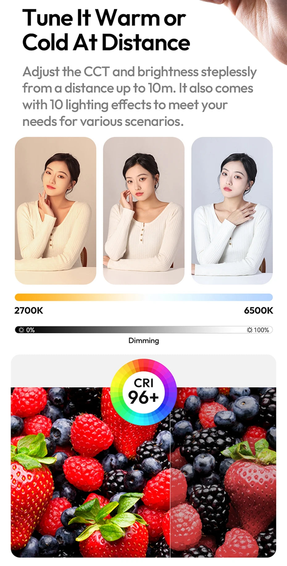 Ulanzi AL60 60W / AL120 120W Inflatable Air Tube Light APP Control LED Video Light Bi-Color Light Stick w Handle for Photography