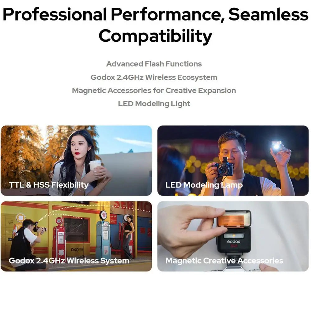 Godox iT32 iFlash Camera Flash & X5 C/N/S/F/O Trigger Modular Detachable Design 2.4G Wireless TTL HSS Cross-Brand Compatibility