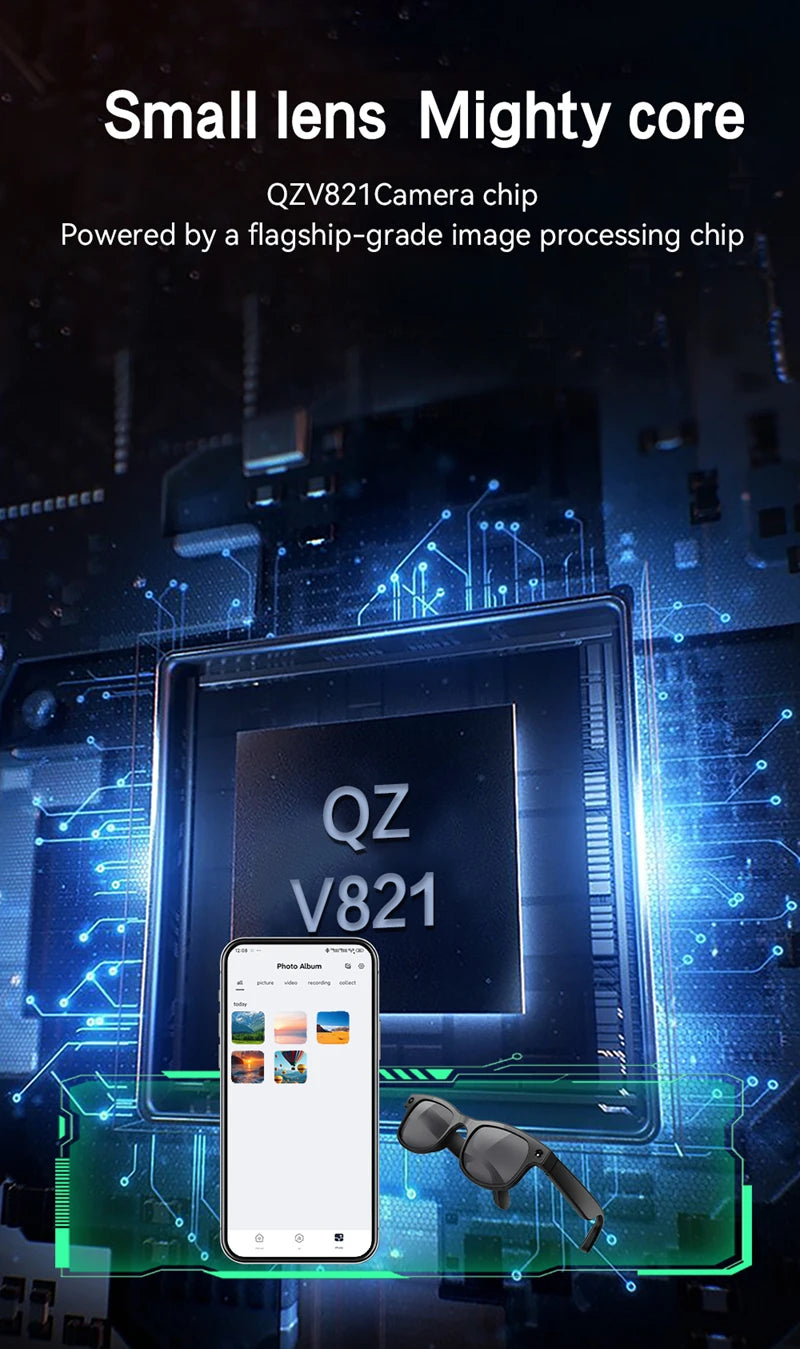 Xiaomi Smart Glasses With 8 Megapixel Camera Micro Camera Photography Video Recording Ai Translation Music Control Glasses