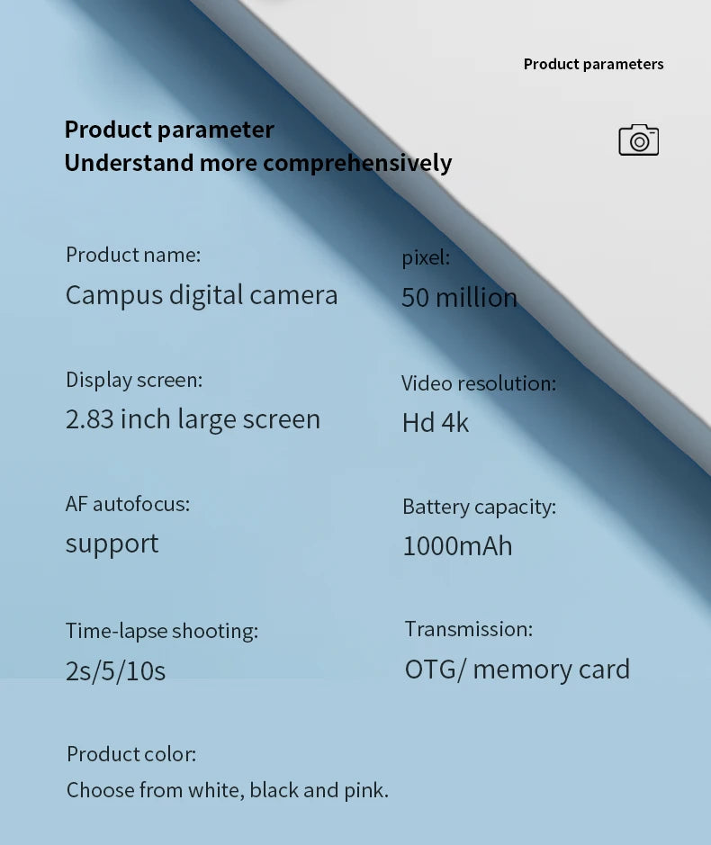 HD 1080P 2.8inch digital Camera Rechargeable Cameras with 16x Zoom Compact Camera 50 Megapixels Cameras for kids Beginner Camera