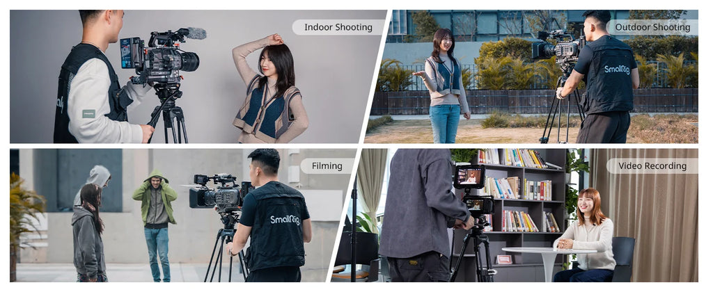 SmallRig AD-01 Heavy-Duty 360° Fluid Head Tripod 186cm Video Tripod with Quick Release Plate QR System for DSLR Camera Camcorder